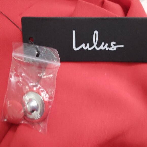 Lulu's | NWT Red Single Button Blazer Jacket | Size S - Picture 5 of 8